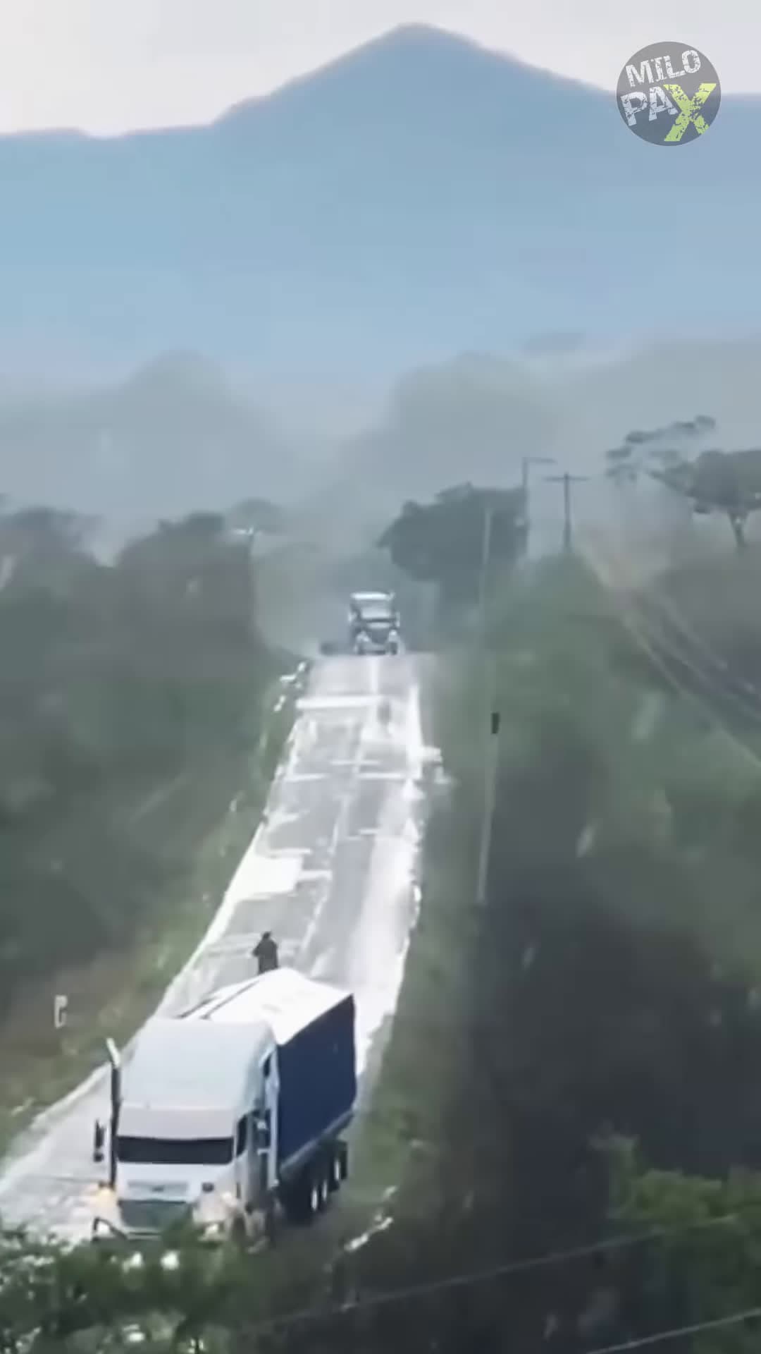 cover for What is that sound coming from the truck #truck #trucks #road #traffic #rain #crash #weather #accident #danger #dangerous #sound