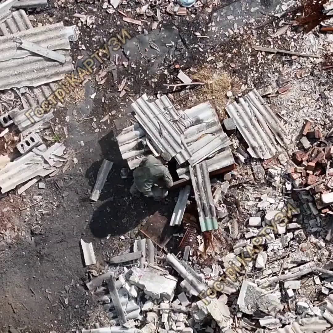 cover for Drone Warfare: Russian Soldier Surprised in Container 🚁 #UkraineConflict #DroneStrike #Pokrovsk