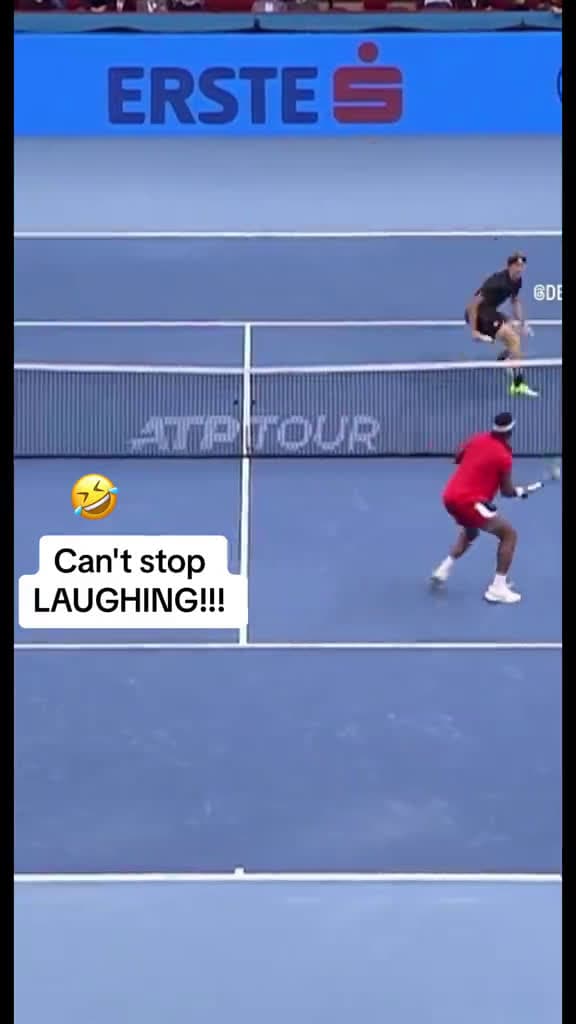 cover for Francis Tiafoe's tennis skills had me cracking up! 😂 #TennisFun #LOL