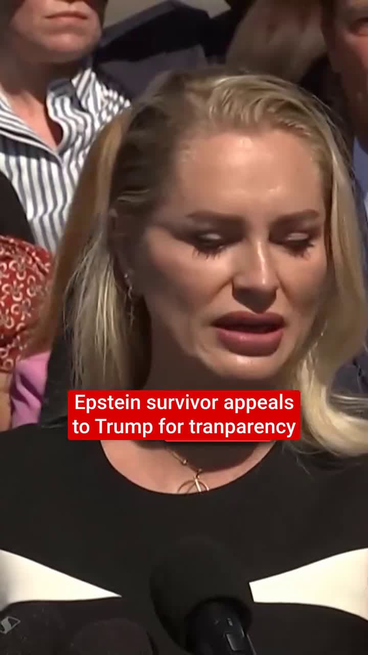 cover for Jeffrey Epstein survivor Anouska De Georgiou made an appeal to President Donald Trump to use his power to release the full Epstein files as they fight for justice.Click link in bio for more 🔗