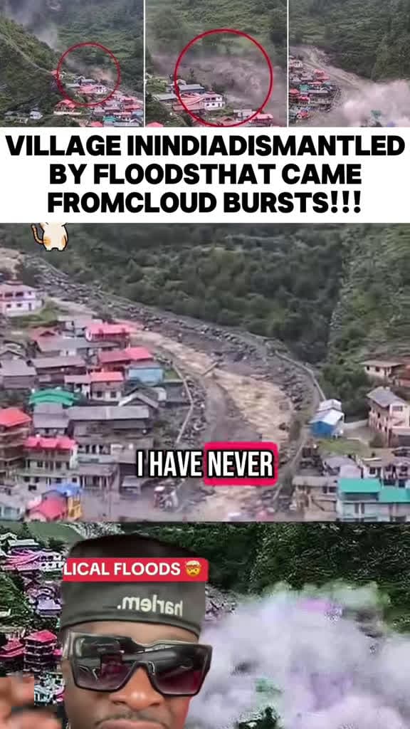 cover for Massive flood hits Uttarkashi village in Uttarakhand, causing devastation and rescue efforts 🚨 #Uttarakhand #Floods #NaturalDisaster