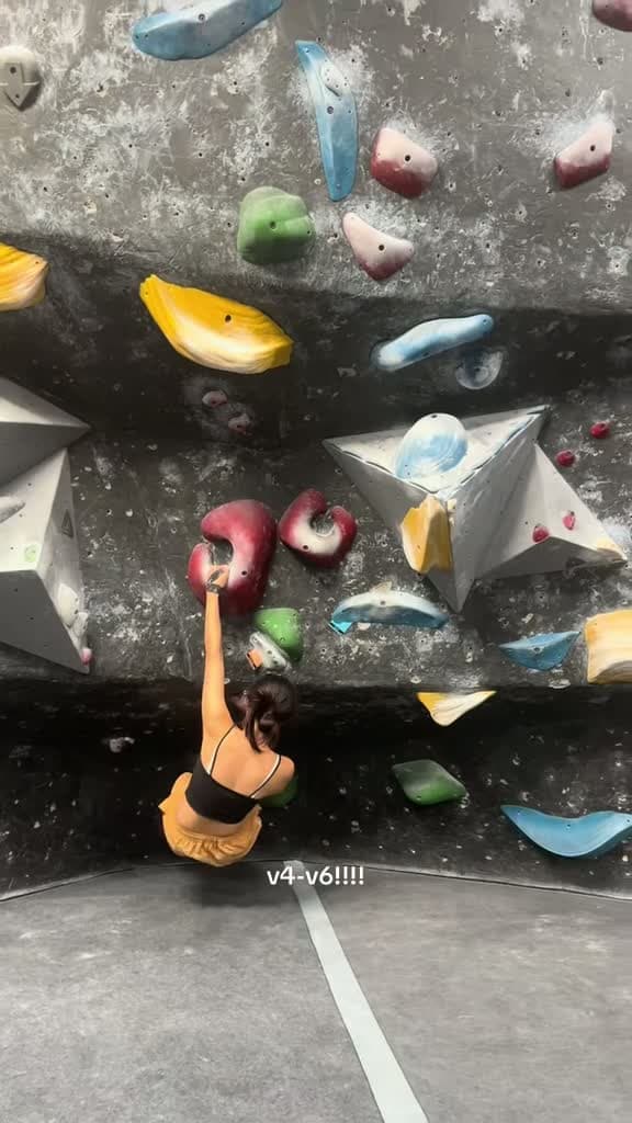 cover for Landed my first V4 to V6 send in one session 😱 #ClimbingGoals #SendSeason #Bouldering