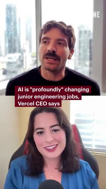 cover for AI is "profoundly" changing junior engineering jobs, Vercel CEO says