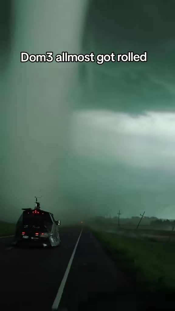 cover for Dominator3 nearly tips over in wild storm! 🌪️ #stormchasers #dominator3 #extremeweather