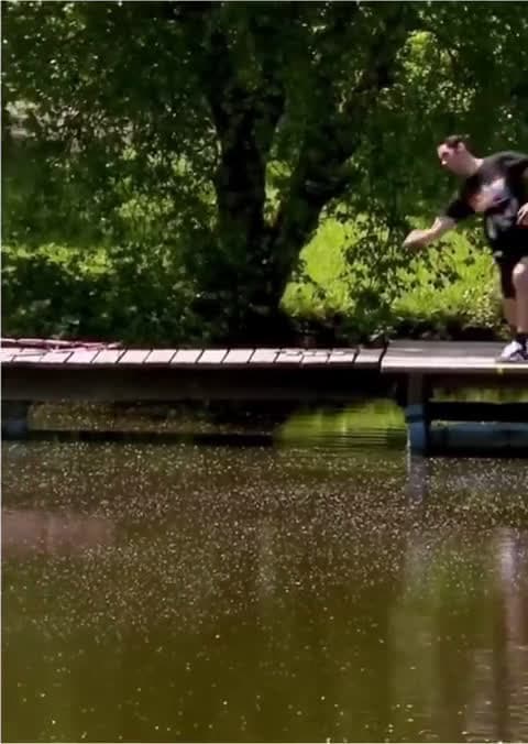 cover for Watch this rock break the record for most skips! #rockskipping #satisfying #nature