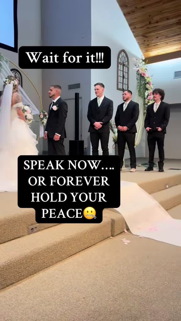 cover for When they say 'speak now or forever hold your peace'... you won't believe what happens! 😂 #wedding #funny #Love