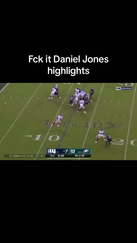 cover for Daniel Jones making plays for the New York Giants! 🏈🔥 #NFLHighlights #NewYorkGiants #SportsHighlights