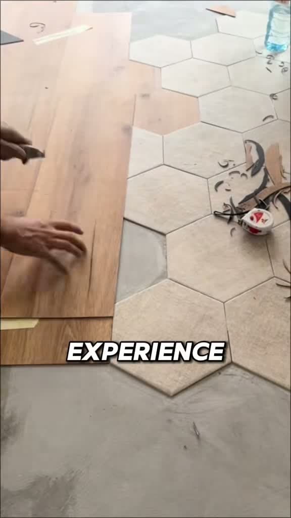 cover for Transform your floors with this genius tile trick! 🛠️ #DIY #HomeHacks #FlooringIdeas