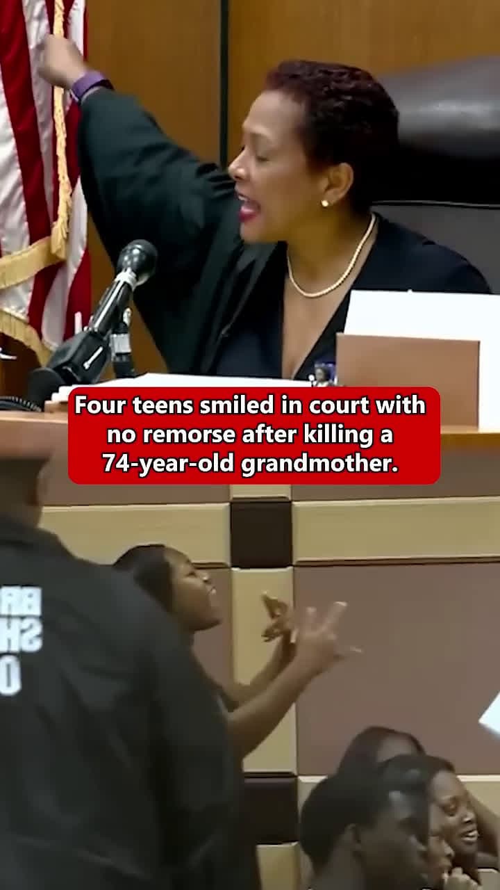 cover for #shorts Four teens smiled in court withno remorse after killing a 74-year-old grandmother. #crime