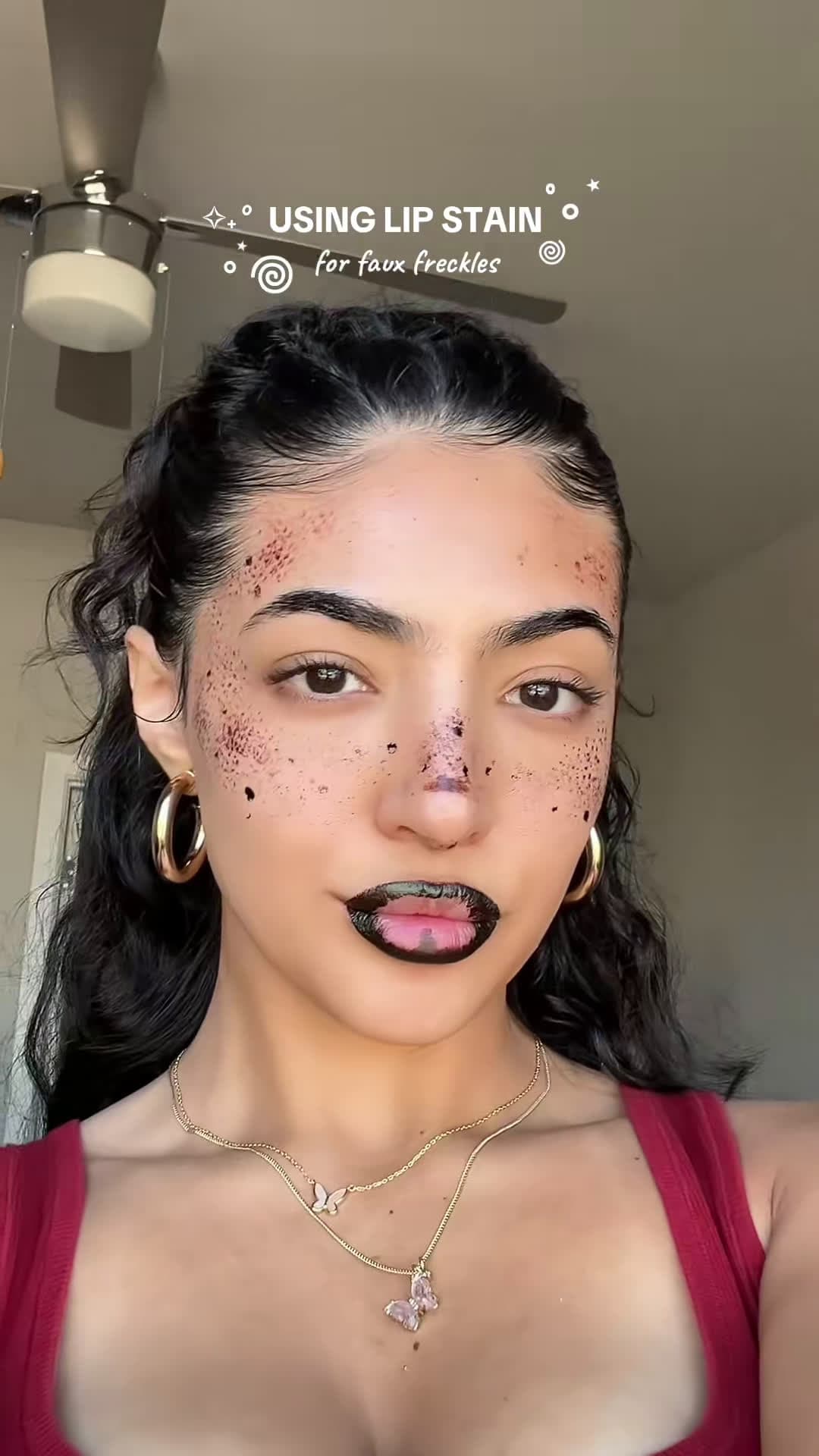 cover for Might be doing this all summer idk idk #fauxfreckles #fyp #lipstain