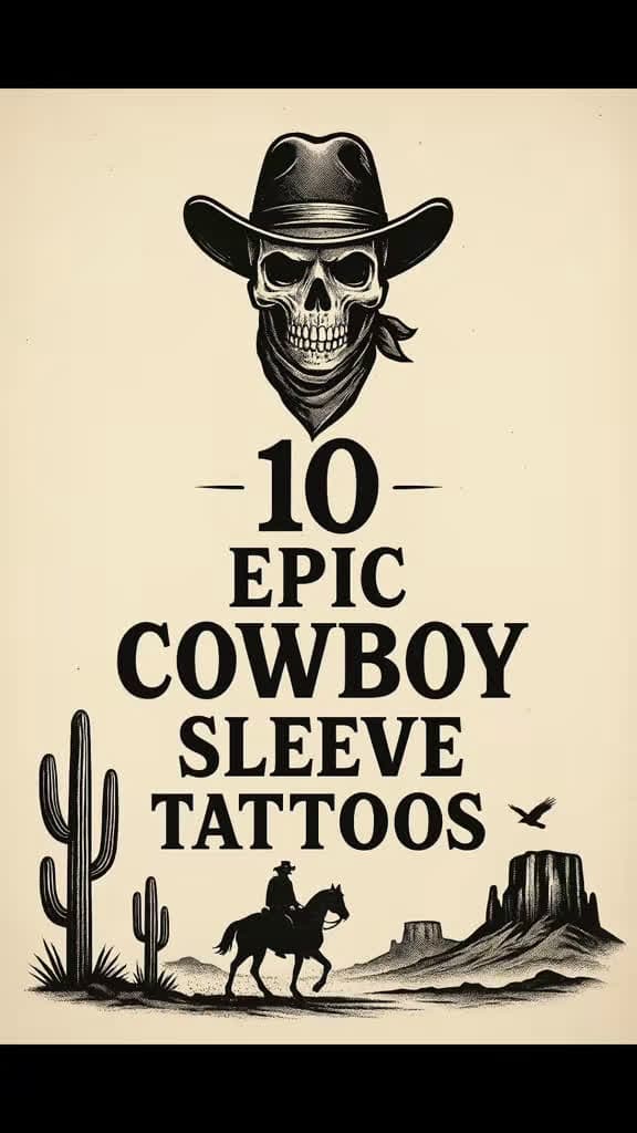 cover for Saddle up with these stunning cowboy tattoo ideas! 🤠 #cowboytattoo #westerntattoos #tattooideas
