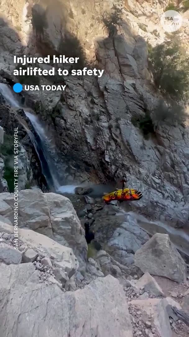 cover for Injured hiker airlifted after 25-foot fall at popular waterfall