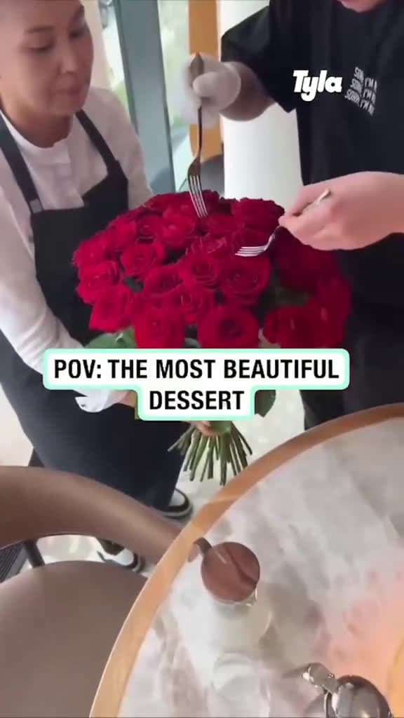cover for Too pretty to eat miriamvargaa dessert rose foodietok foodtok meal