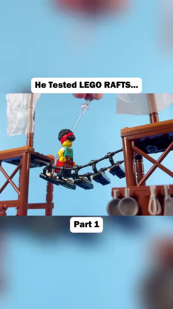 cover for LEGO raft showdown: which tiny boat actually floats? 🛶💦 #lego #legobuild #raft