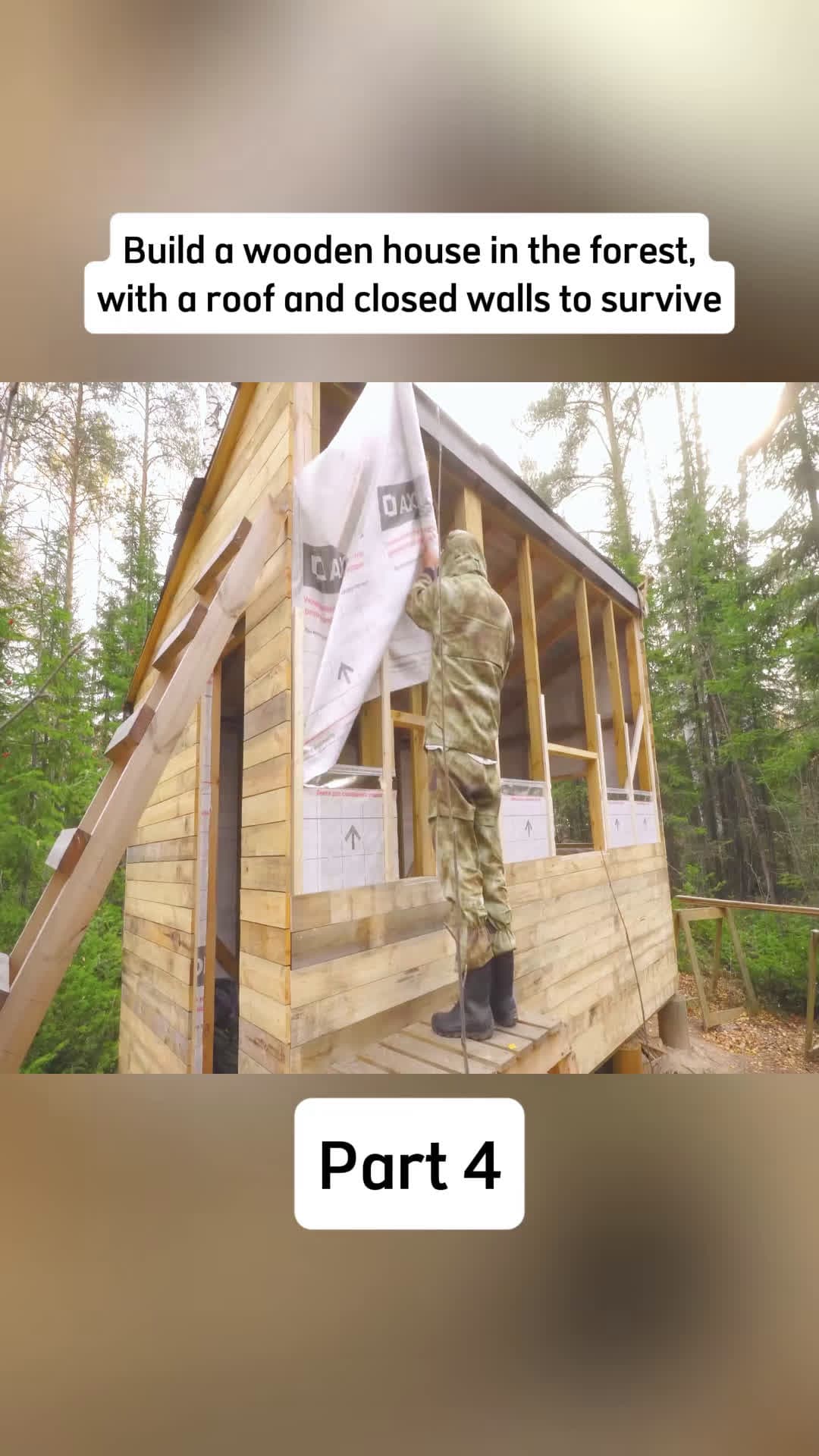 cover for Part 4 #bushcraft #build #building #outdoors #camping #solocamping #survival #shelter #survivalskills #skills #fyp