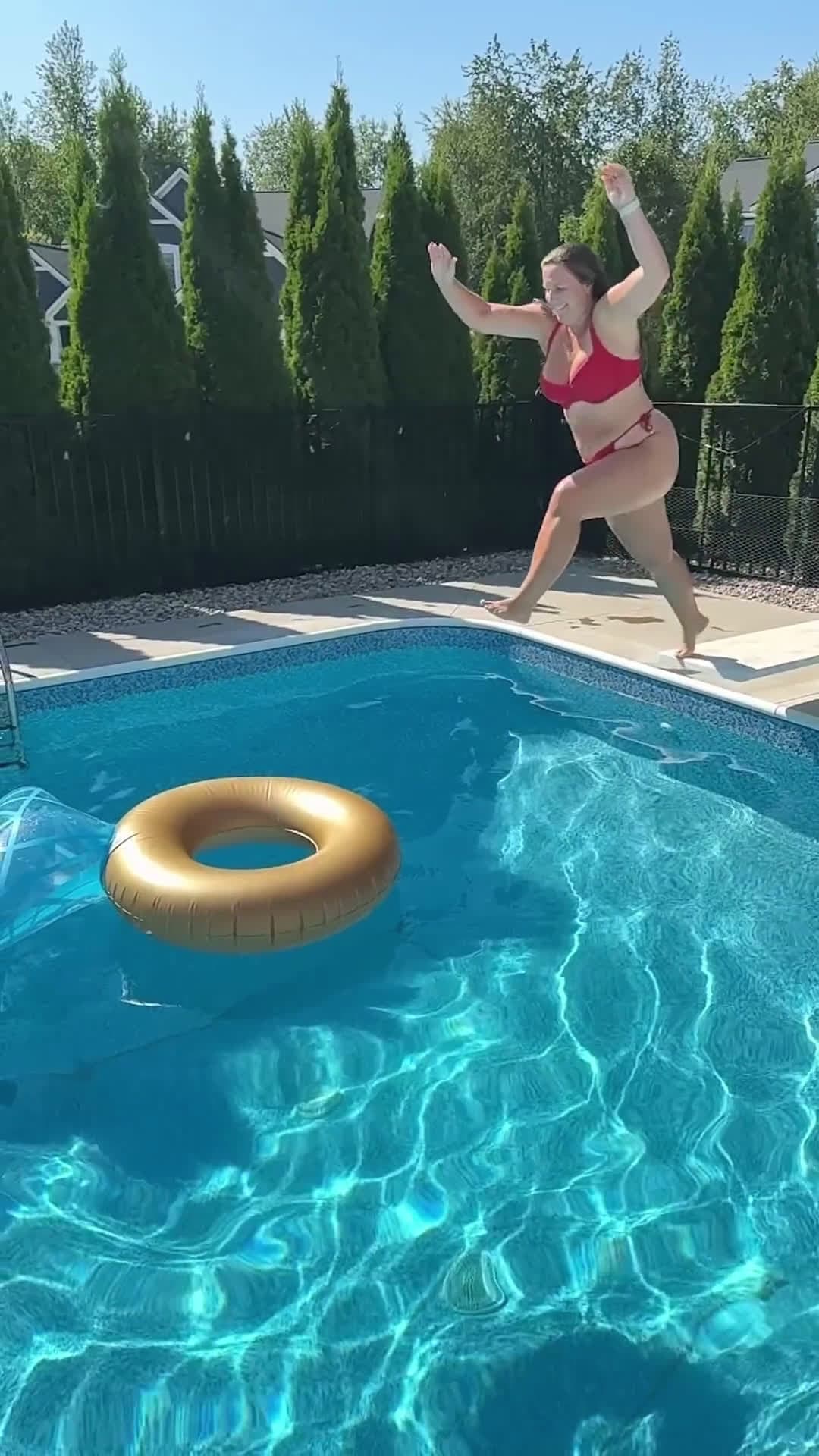 cover for #CaughtOnCamera #adventure  #chill  #fyp  #fun  #viral Who can jump into the floatie tub 🤔