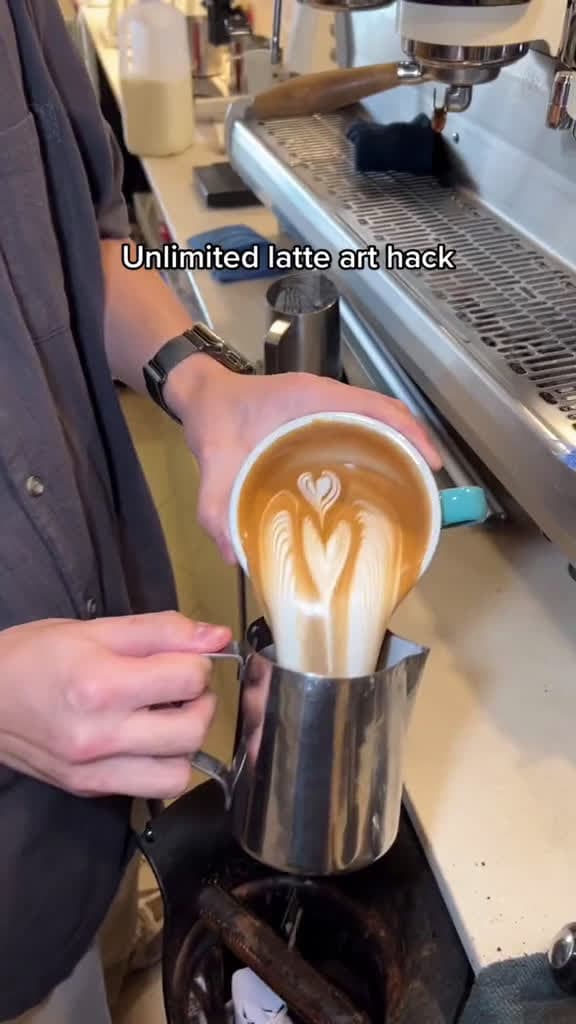cover for How many latte pours is too many? 🤨☕ #coffee #latteart #baristachallenge