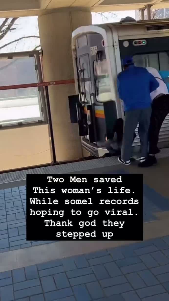cover for #FirstVideoChallenge man saved woman🙏
