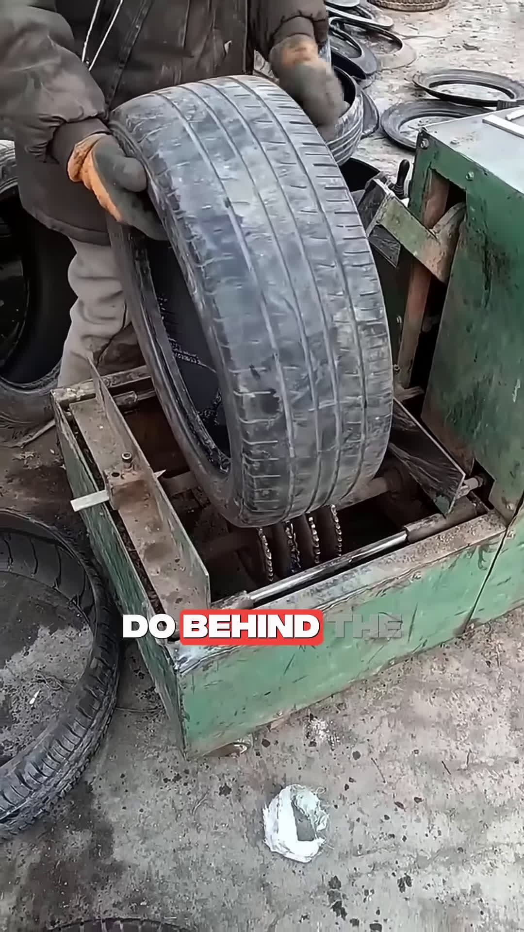 cover for Why They Destroy Old Tires Like This