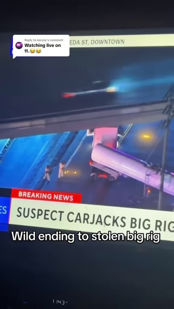 cover for Armed suspects spark a high-speed carjacking spree through Los Angeles, stealing vehicles including a semi-truck, before evading capture. #California #LosAngeles #Carjacking #HighSpeedChase #BreakingNews