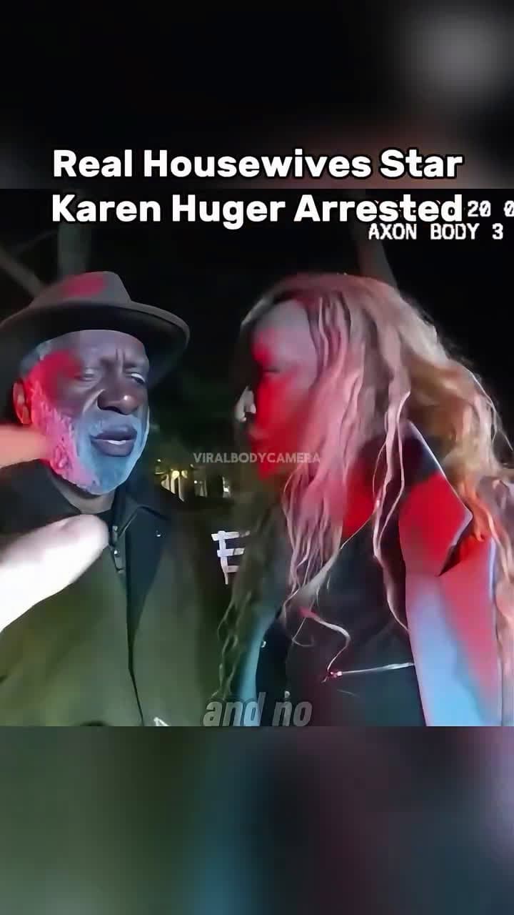 cover for #CaughtOnCamera Real Housewives star Karen Huger crashes her Maserati in a DUI incident, then tries to have her husband answer questions for hereven though he wasnt there.