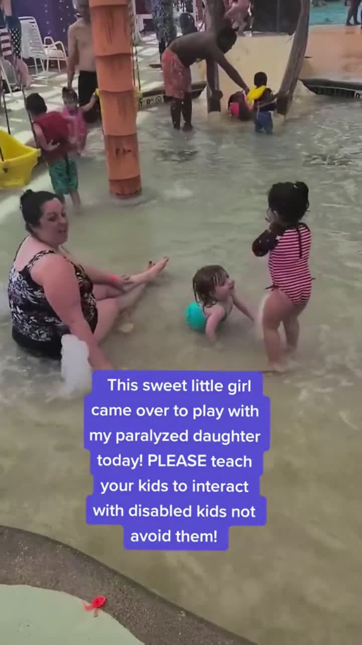 cover for This sweet little girl came over to play with my paralysed daughter today😍😍😍😢