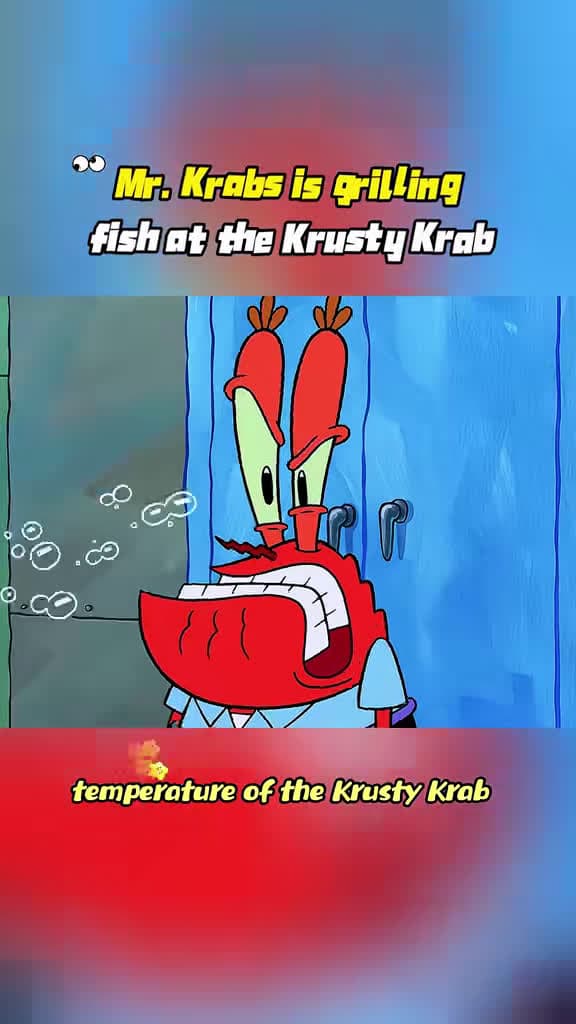cover for Mr. Krabs' shocking twist at the Krusty Krab: customers turned into grilled fish—will SpongeBob save the day? 😱 #SpongeBob #KrustyKrab #Animation #Shorts