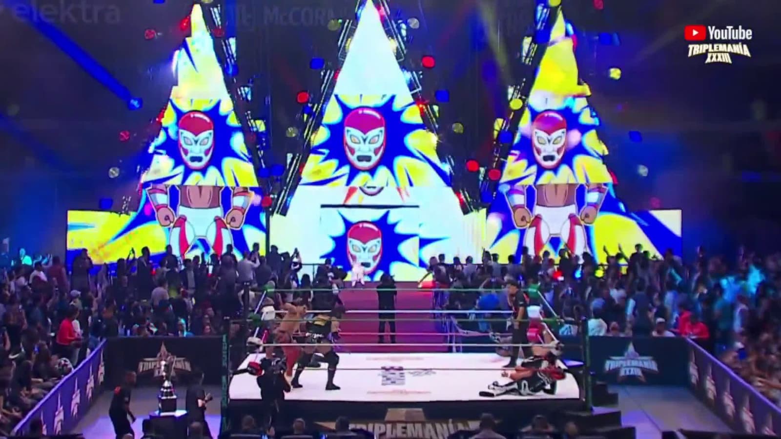 cover for Mega star makes a shocking entrance into the Copa at Triplemania—don't blink! 🔥👀 #Triplemania #Wrestling #LuchaLibre #Copa #EpicMoment