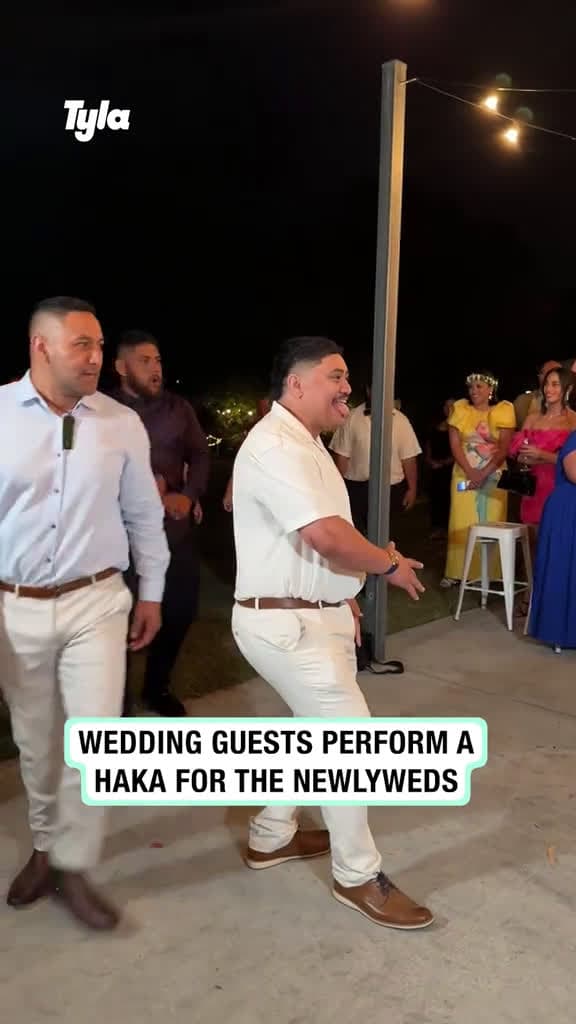 cover for Wait until the groom joins in contentforthebride weddingtok haka newlyweds tradition newlyweds