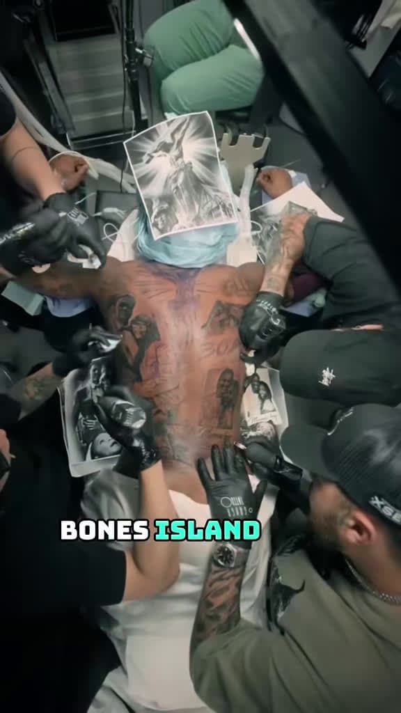 cover for Bones Hyland’s insane back tattoo reveal! 🏀🔥 #NBATattoos #InkedNBA #BonesHyland