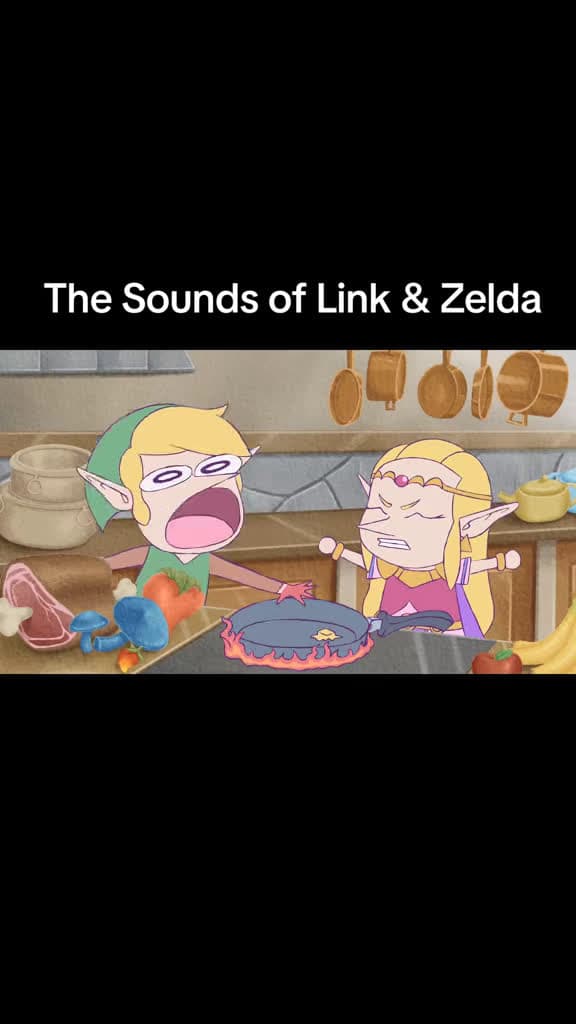 cover for Immerse yourself in the iconic sounds of Link and Zelda in this vibrant 2D animation 🎶 #Zelda #Link #Nintendo #TheLegendOfZelda