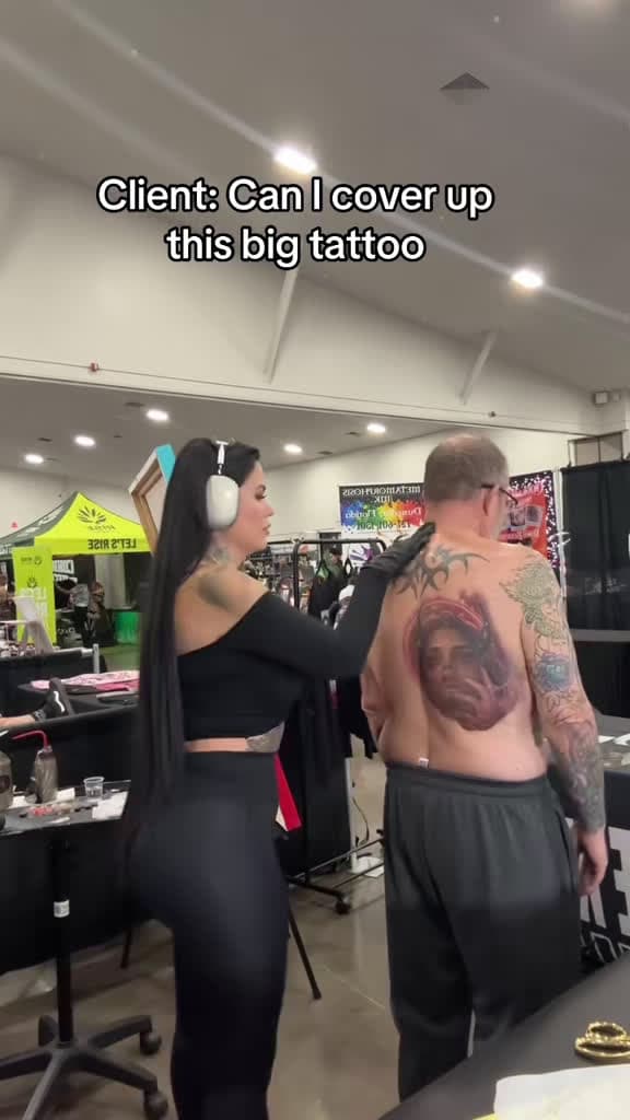 cover for Watch this insane tattoo transformation! Full cover up reveal coming soon. #TattooCoverUp #Transformation #InkMaster 💉