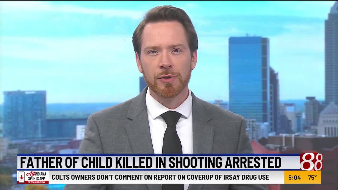 cover for Father of child killed in shooting arrested