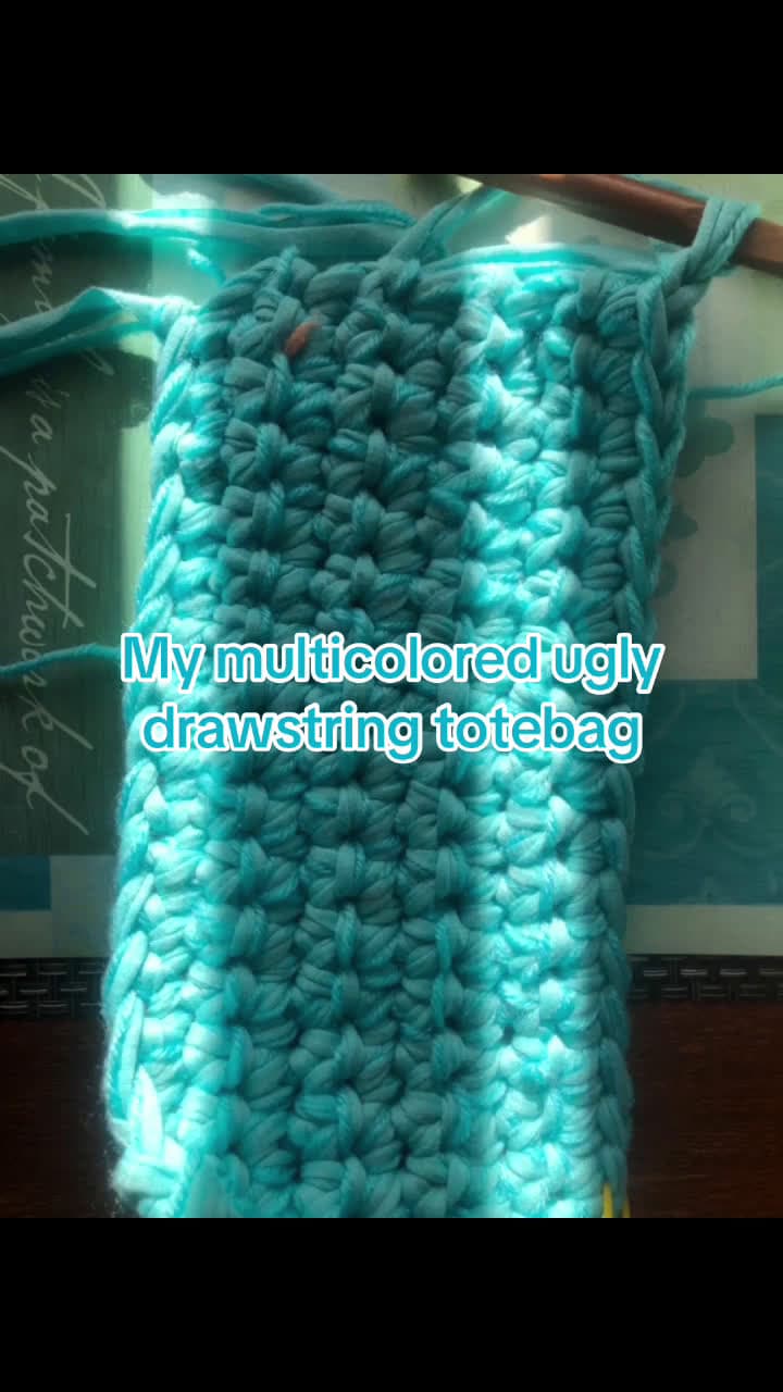 cover for #crochetedbag  #crochetersoftiktok  #drawstringbag  #imtheuglycrochetgoddess