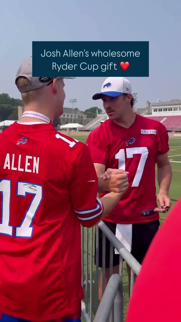 cover for Josh Allen gifts adaptive golfer Nate Forrestel Ryder Cup tickets at Bethpage — a heartwarming moment of true sportsmanship ❤️ #JoshAllen #RyderCup #Bethpage #AdaptiveGolf