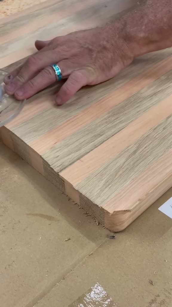 cover for Cleaning up glue-up edges with a flush trim bit for the perfect cutting board finish! 🔥 #flushtrim #routerbit #woodworking