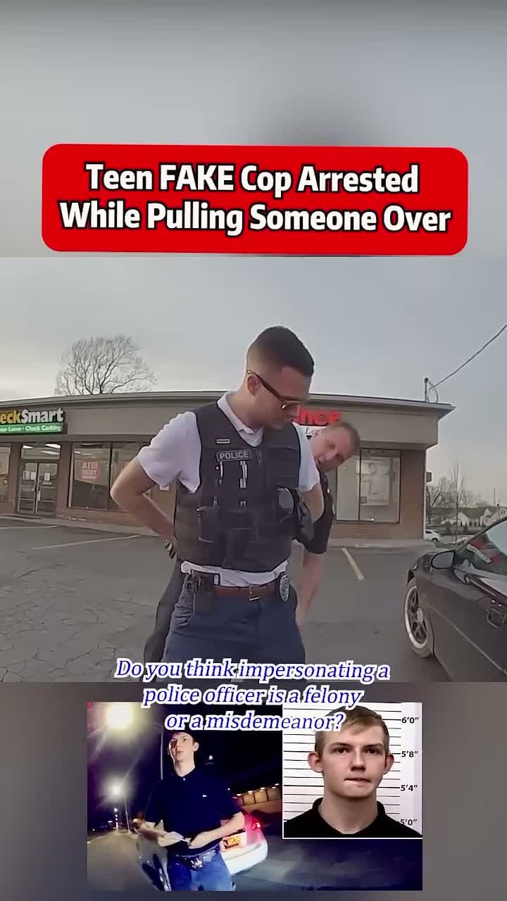 cover for Teen FAKE Cop Arrested While Pulling Someone Over #teen #court #courtroom #cimer #new #prisoner