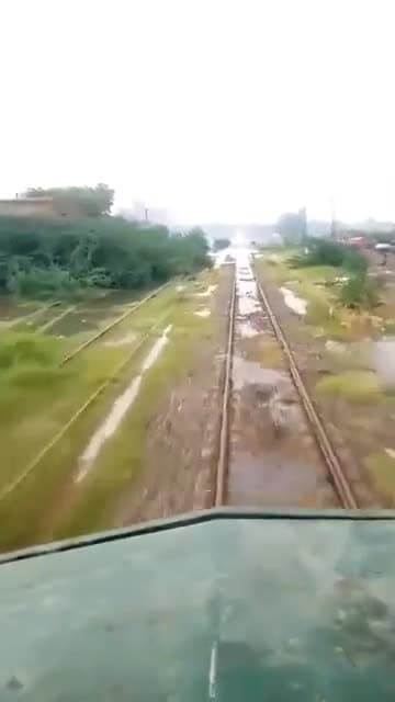 cover for Nature takes over! Watch these train tracks become a riverbed 🌊🚉 #FloodedTracks #NatureVsMan #IncredibleScenes