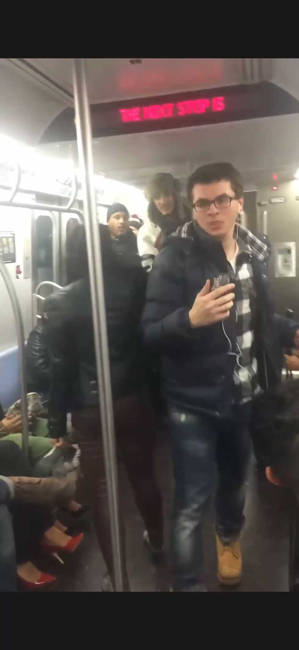 cover for A Man Slap The Devil's Soul Out Of This Ghetto Ass Bitch On The F Train In Queens New York At 4:16pm In The Damn Morning On That Old School (Saturday November 8th 2014) 