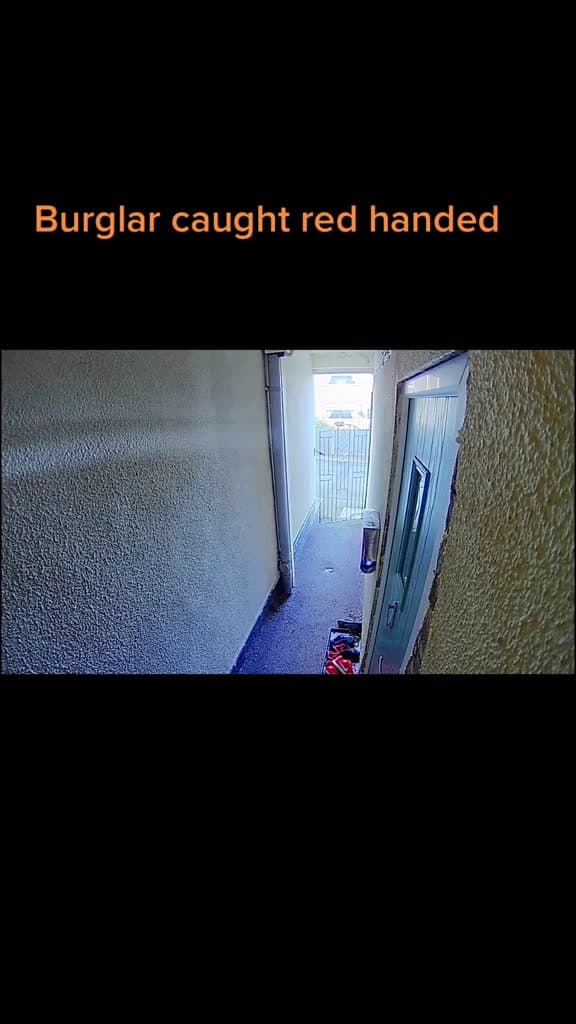 cover for Burglary caught on monitored CCTV—caught red-handed on camera 📷 #HomeSecurity #CCTV #CaughtOnCamera #Burglary