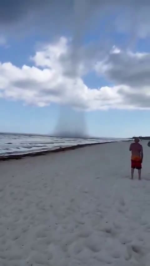 cover for Stunning waterspout spirals near Playa del Carmen, Mexico — nature's raw power in action! 😮💨 #Waterspout #PlayaDelCarmen #Mexico #NatureWonder