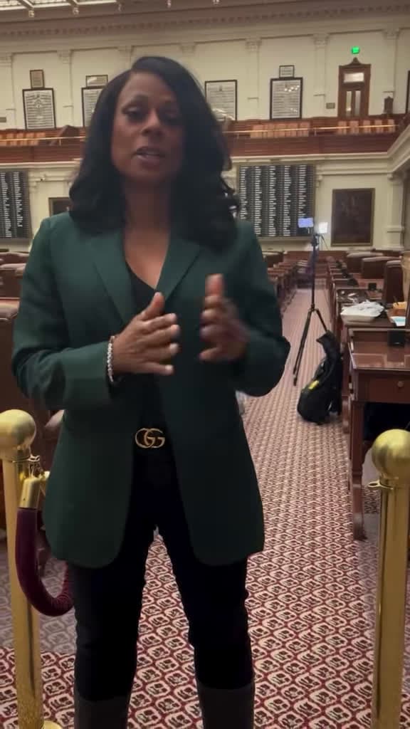 cover for Texas Democrats stand strong for democracy! We won’t stop shouting, ‘LET HER OUT!’ until justice is served. Who else will rise with them? #TexasLeader #LetHerOut #Democrats #Standing10ToesDown 🗳️
