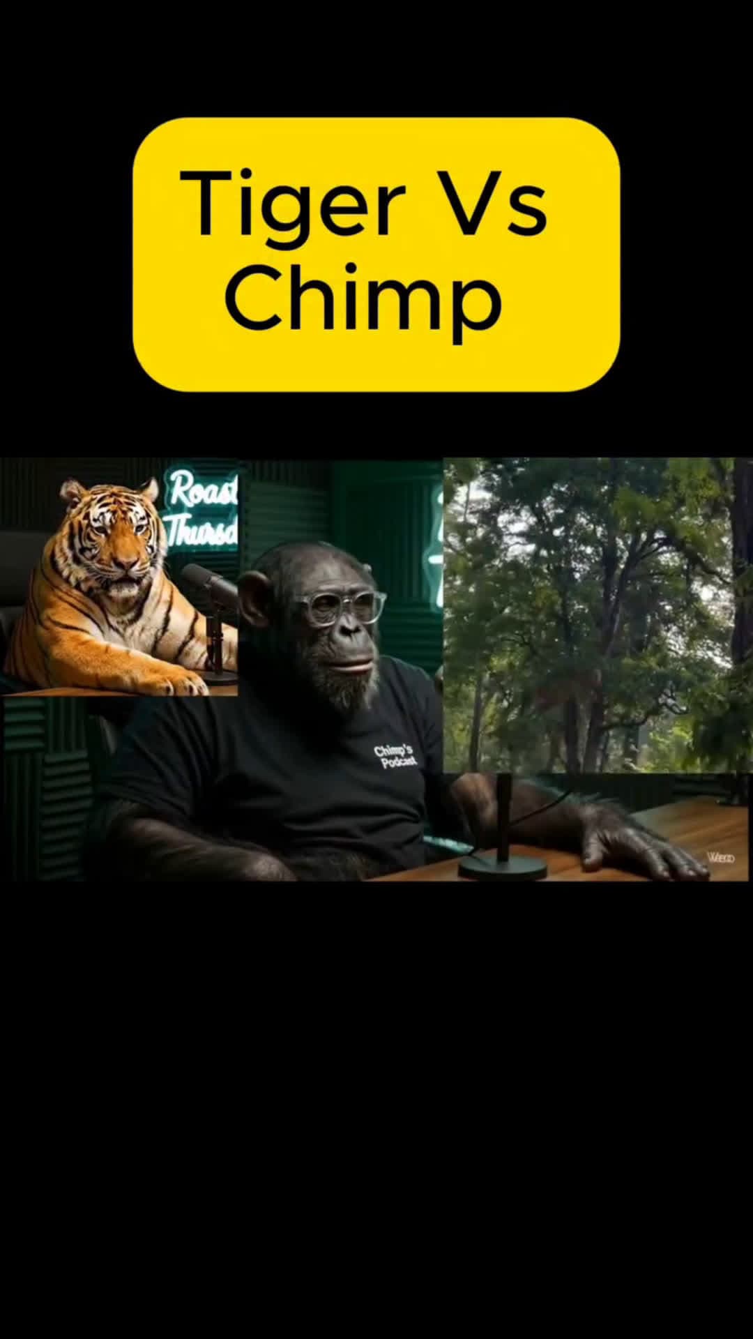 cover for Tiger Vs chimp  #viral  #viraltiktok  #viralvideos  #viralvideo  #fyp  #funny  #foryou  #tiger  #chimp 