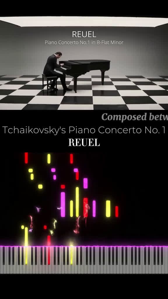 cover for Experience Tchaikovsky’s Piano Concerto No.1 like never before in this powerful, cinematic performance by REUEL 🎹🔥 #ClassicalMusic #Piano #Tchaikovsky #Virtuoso #Emotive