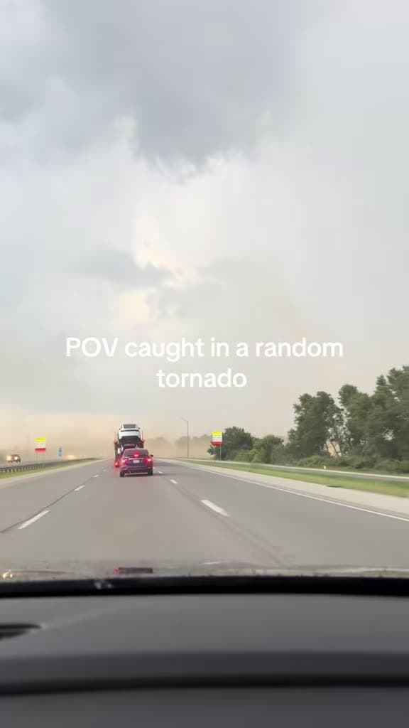 cover for Driving through a tornado in Indiana—an unbelievable close call! 😳🤣 #Tornado #Indiana #CloseCall #WeatherDrama