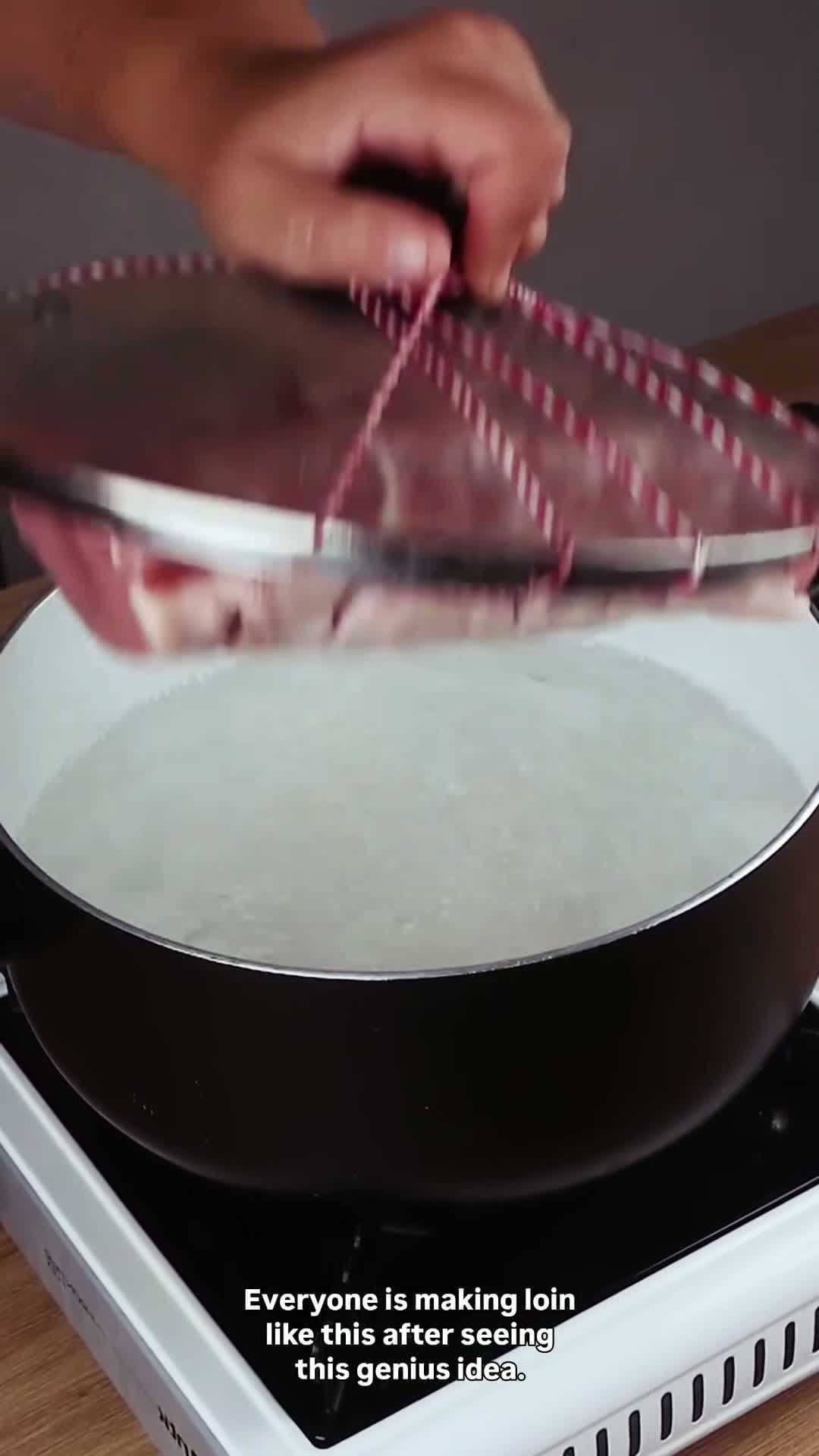 cover for Everyone is making loin like this, after seeing this genius idea #food #foodie #foryou #explore #reels #cooking #satisfying #asmr