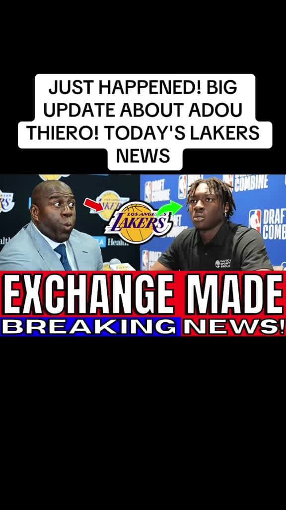 cover for Big update on Adou Thiero - Lakers news you can't miss! 🔥🏀 #Lakers #NBA #Basketball #AdouThiero