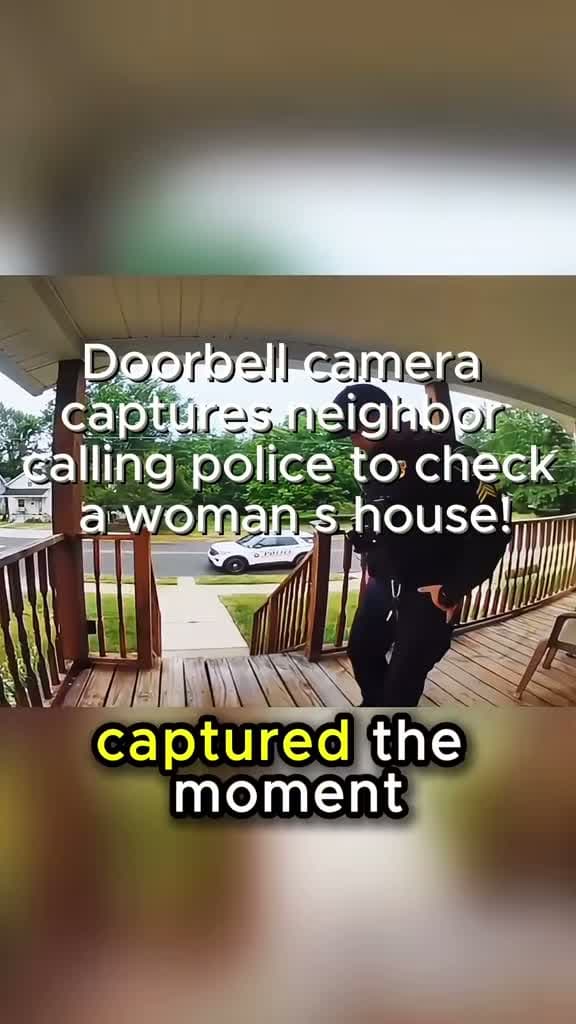 cover for Neighbor calls police to check on a woman caught on doorbell camera! 🚨🔔 #RingCam #DoorbellDrama #CaughtOnCamera