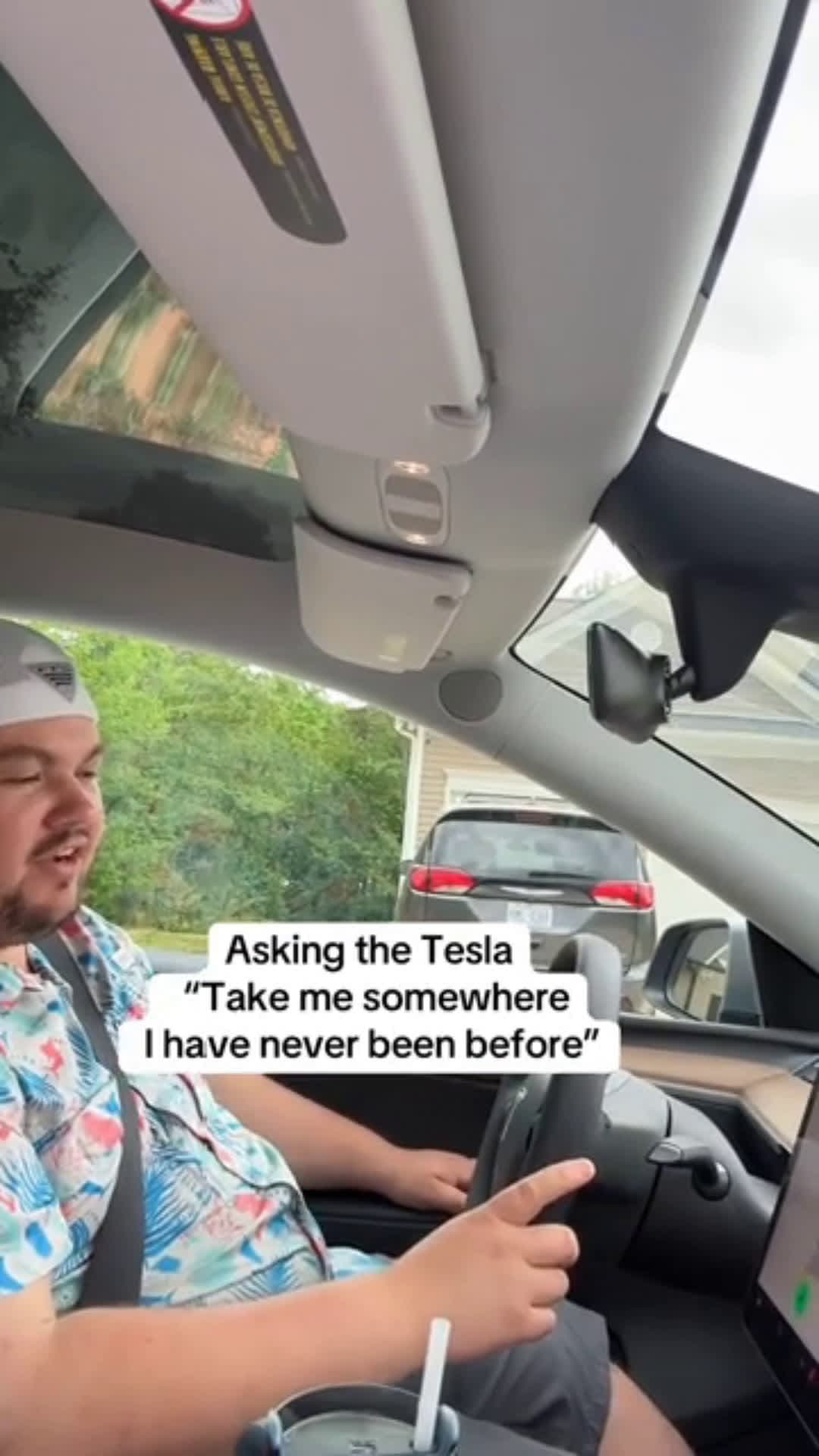 cover for Asking Tesla To Take Him Somewhere He Never Been #funny  #funniestvideoonmyphone  #omg  #meme  #viral