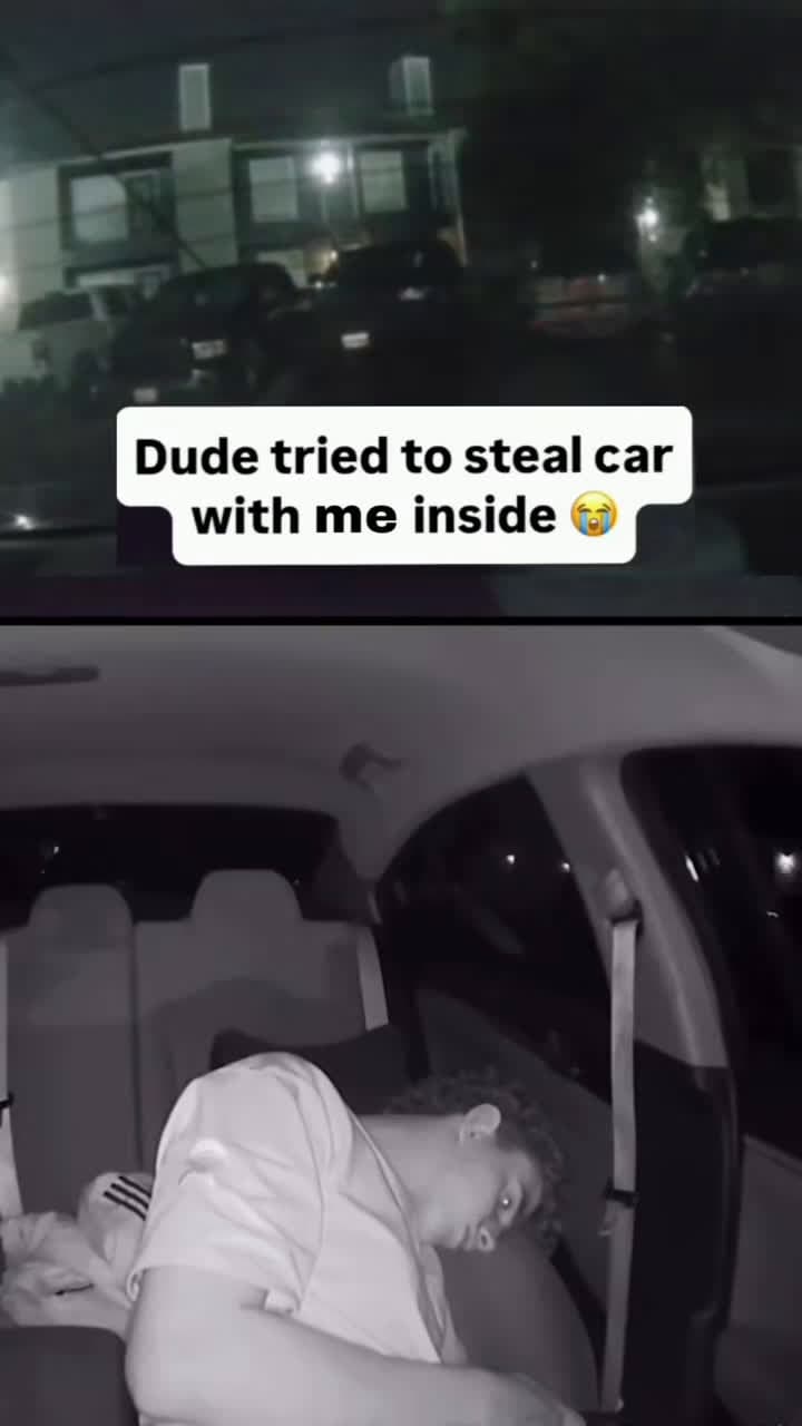 cover for Dash cam catches an attempted break-in — lesson learned: never leave the front seat unattended. 😅🚗 #DashCam #CarSecurity #VehicleProtection